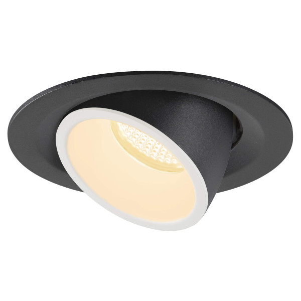 Numinos® gimble m, encastré de plafond intérieur, 20°, noir/blanc, led, 17,5w, 3000k
