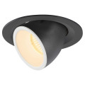 Numinos® gimble m, encastré de plafond intérieur, 40°, noir/blanc, led, 17,5w, 3000k