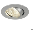 NEW TRIA LED 3W DL ROND KIT, encastré, alu brossé, 3W, 38°, 3000K