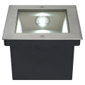 Dasar led carre encastré. asymétrique. inox 316. 28w. 4000k