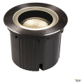 Dasar® 270, encastré de sol extérieur, symétrique, noir, led, 30w, 3000k, ip65/ip67, collerette inox 316