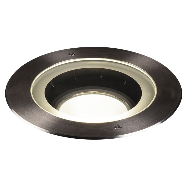 Dasar® 270, encastré de sol extérieur, symétrique, noir, led, 30w, 4000k, ip65/ip67, collerette inox 316
