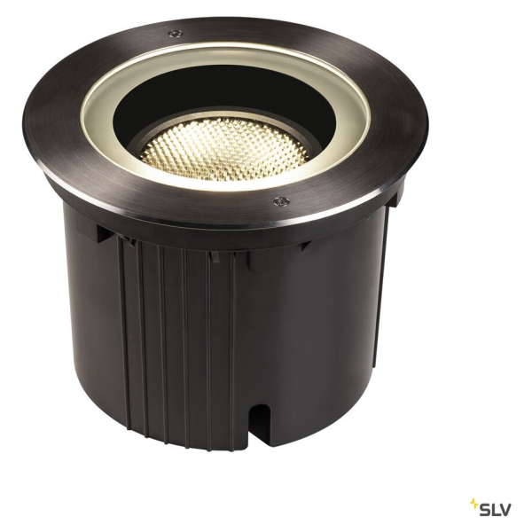 Dasar® 270, encastré de sol extérieur, symétrique, noir, led, 30w, 4000k, ip65/ip67, collerette inox 316