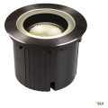 Dasar® 270, encastré de sol extérieur, symétrique, noir, led, 30w, 4000k, ip65/ip67, collerette inox 316