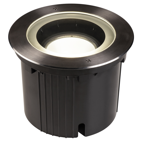 Dasar® 270, encastré de sol extérieur, symétrique, noir, led, 30w, 4000k, ip65/ip67, collerette inox 316