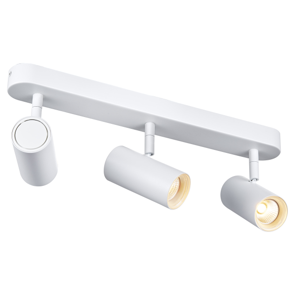 Noblo, applique et plafonnier intérieur, triple, blanc, led, 24w, 2700k, variable triac