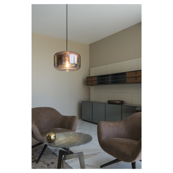 Pantilo 28, suspension intérieure, cuivre, e27, 15w max, câble nu sans patère