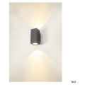 Enola, applique extérieure, carré, m, anthracite, led, 19w, 3000k/4000k, ip65, up/down