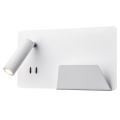 Somnila spot, applique intérieure, liseuse, version droite, blanc, led, 13w, 3000k, avec port usb