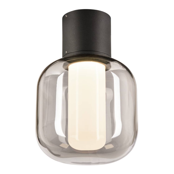 Ovalisk, plafonnier extérieur, anthracite, led, 7,5w, 3000/4000k, interrupteur cct, ip65