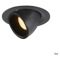 Numinos® gimble m, encastré de plafond intérieur, 55°, noir, led, 17,5w, 3000k