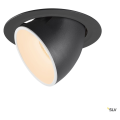 Numinos® gimble xl, encastré de plafond intérieur, 20°, noir/blanc, led, 37,4w, 2700k