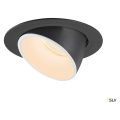 Numinos® gimble xl, encastré de plafond intérieur, 55°, noir/blanc, led, 37,4w, 2700k