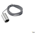 SLV by Declic FITU E27 suspension, ronde, métal brossé, max. 60W, câble nu de 5m