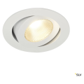 Contone encastré rond. blanc. led 16w variable 2000-3000k. lames resso