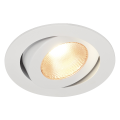 Contone encastré rond. blanc. led 16w variable 2000-3000k. lames resso