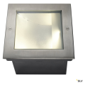 DASAR LED CARRE encastré, asymétrique, inox 316, 28W,3000K