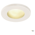 Dolix out, encastré de plafond intérieur/extérieur, rond, blanc, gu10/qpar51, 50w max, ip65