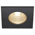 Patta-i, encastré de plafond intérieur/extérieur, carré, noir, led, 7,3w, 1800-3000k, ip20/ip65, dim to warm, variable triac