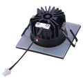 Patta-i, encastré de plafond intérieur/extérieur, carré, noir, led, 7,3w, 1800-3000k, ip20/ip65, dim to warm, variable triac