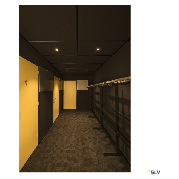 Patta-i, encastré de plafond intérieur/extérieur, carré, noir, led, 7,3w, 1800-3000k, ip20/ip65, dim to warm, variable triac