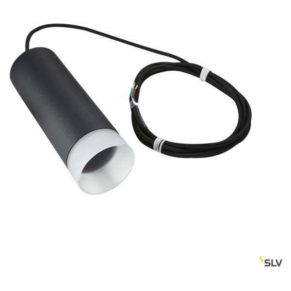 Astina, suspension intérieure, noir, gu10/qpar51, 10w max, câble nu sans patère