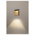 Flatt, applique extérieure, anthracite/imitation bois, led, 14w, 3000k/4000k, ip65