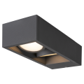 Eskina frame, applique extérieure, double, anthracite, led, 27w, 3000/4000k, interrupteur cct, ip65