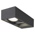 Eskina frame, applique extérieure, double, anthracite, led, 27w, 3000/4000k, interrupteur cct, ip65