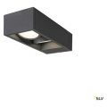 Eskina frame, applique extérieure, double, anthracite, led, 27w, 3000/4000k, interrupteur cct, ip65