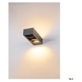 Eskina frame, applique extérieure, double, anthracite, led, 27w, 3000/4000k, interrupteur cct, ip65