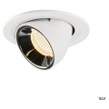 Numinos® gimble s, encastré de plafond intérieur, 20°, blanc/chrome, led, 8,6w, 3000k