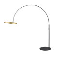 One bow fl, lampadaire noir/laiton 20 w 1200/1200 lm 2700/3000 k cri 90 140 °