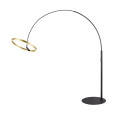 One bow fl, lampadaire noir/laiton 20 w 1200/1200 lm 2700/3000 k cri 90 140 °