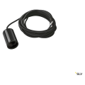 SLV by Declic FITU E27 suspension, ronde, noire, max. 60W, câble nu de 5m