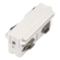 Connecteur droit pour rail 3 allumages en saillie Slv Eutrac® intérieur blanc