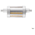 SLV by Declic Ampoule LED QT DE12 R7S 78 mm,  9 W, 3000 K, IRC90, 330°,