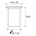 Spot de sol encastré DASAR 115 GU10 DE SOL CARRE - SLV by Declic