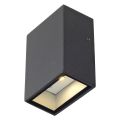 QUAD 1, APPLIQUE CARREE, ANTHRACITE, LED BLANC CHAUD 1x3W