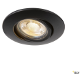 Easy-install qpar51, encastré de plafond intérieur, rond, noir, gu10/qpar51, 20w max, rt 2012