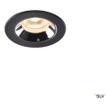 Numinos® xs, encastré de plafond intérieur, 20°, noir/chrome, led, 7w, 2700k, ip20/ip44