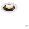 Numinos® xs, encastré de plafond intérieur, 55°, blanc/noir, led, 7w, 2700k, ip20/ip44