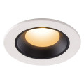 Numinos® xs, encastré de plafond intérieur, 55°, blanc/noir, led, 7w, 2700k, ip20/ip44