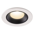 Numinos® xs, encastré de plafond intérieur, 55°, blanc/noir, led, 7w, 4000k, ip20/ip44