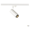 Numinos® zoom m, spot pour rail 3 allumages intérieur, 15°, blanc/noir, led, 20w, 2700k, variable