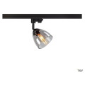 Para cone gl, spot pour rail 3 allumages intérieur, noir/transparent, gu10, 25w max