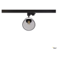 Para cone gl, spot pour rail 3 allumages intérieur, noir/transparent, gu10, 25w max