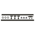 Kit rail 1 allumage puri. noir. 2x1m. 3x puri spot et sources led