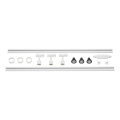 KIT rail 1 allumage PURI, blanc, 2x1m, 3x PURI spot et sources LED