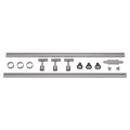 KIT rail 1 allumage PURI, gris argent, 2x1m, 3x PURI spot et sources LED